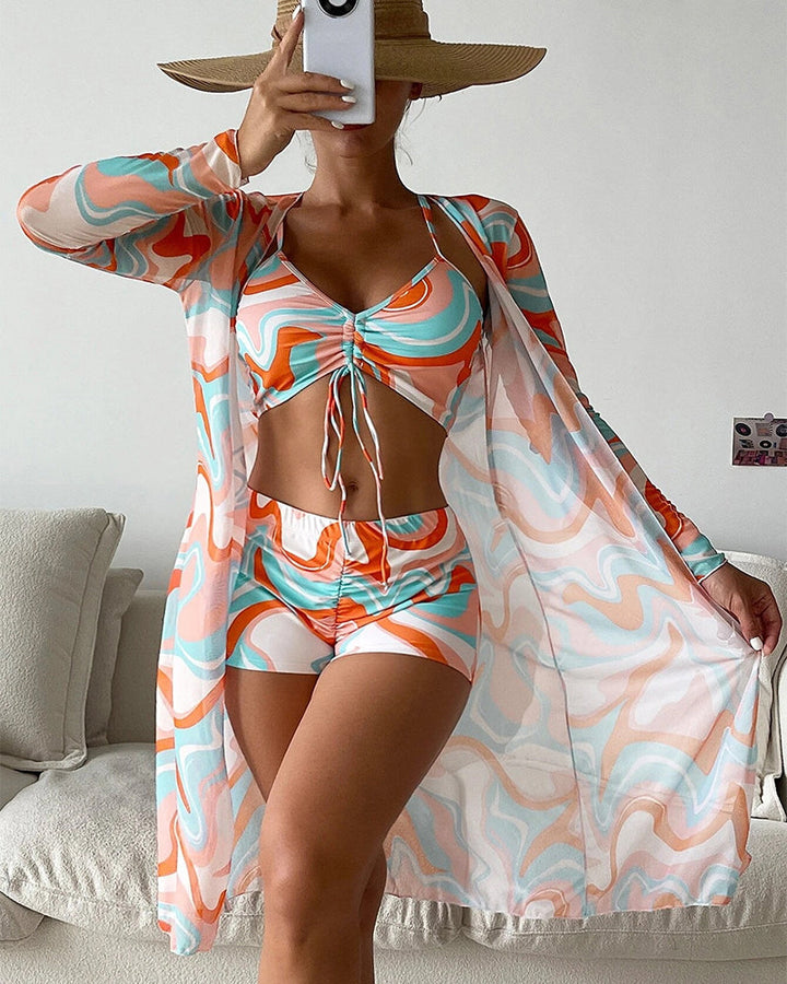 Laluna® | 3dílná bikiny souprava s potiskem