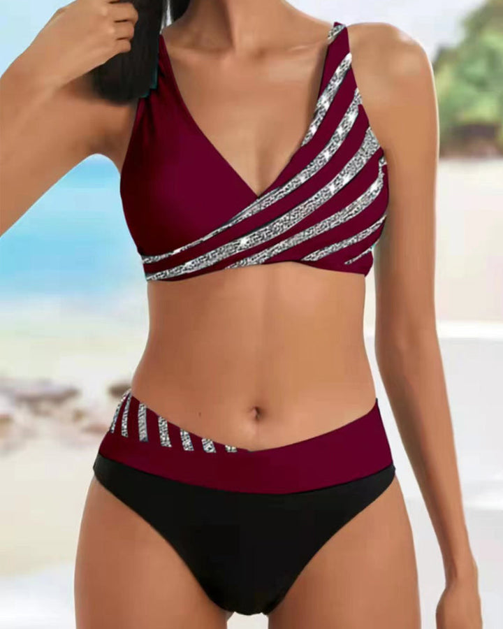 Hana - Tisknuté bikiny v teplých odstínech