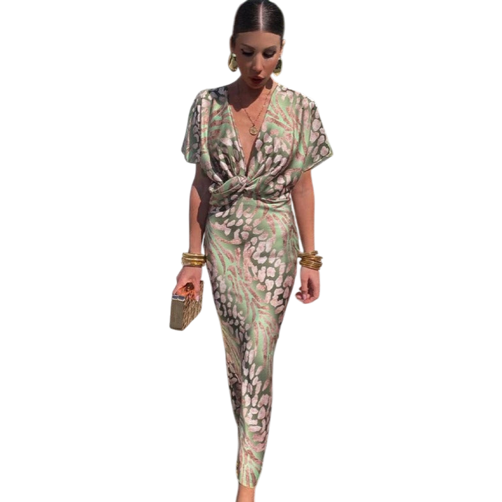 Veronika –  Elegantní zavinovací maxi šaty
