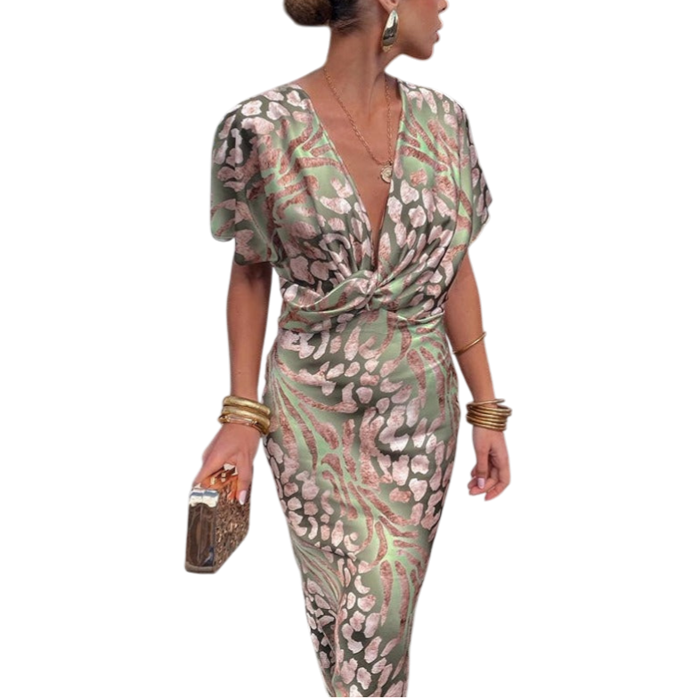 Veronika –  Elegantní zavinovací maxi šaty
