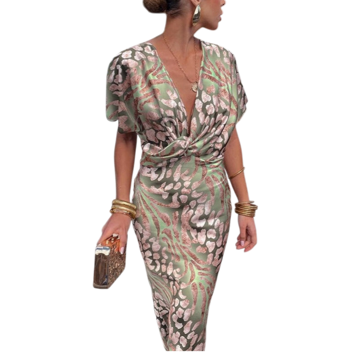 Veronika –  Elegantní zavinovací maxi šaty