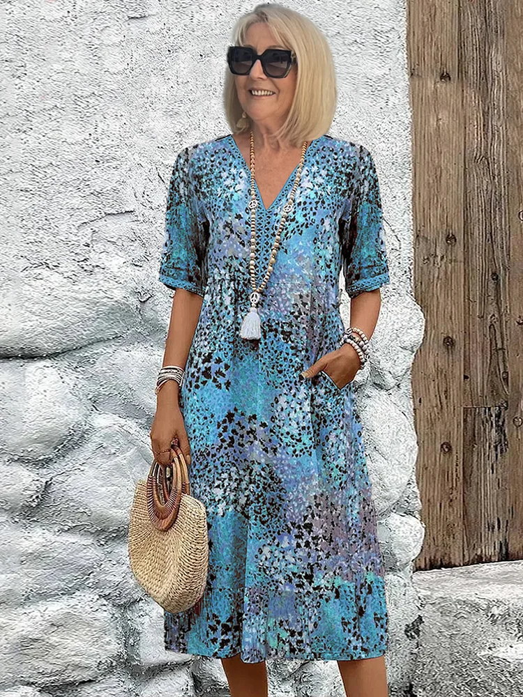 Jarmila ELEGANTNÍ KVĚTINOVÉ MIDI ŠATY